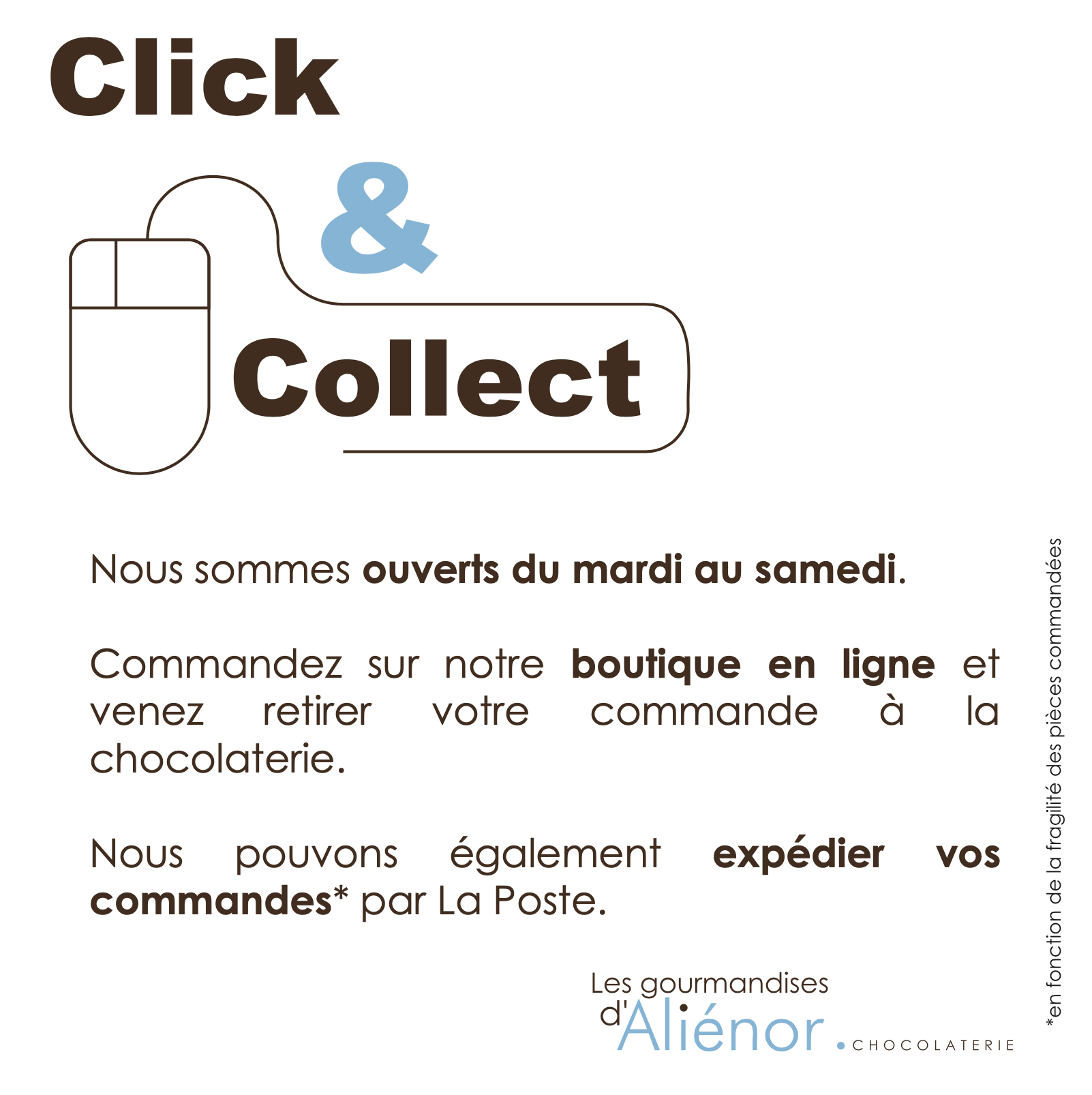 Click and Collect à la chocolaterie